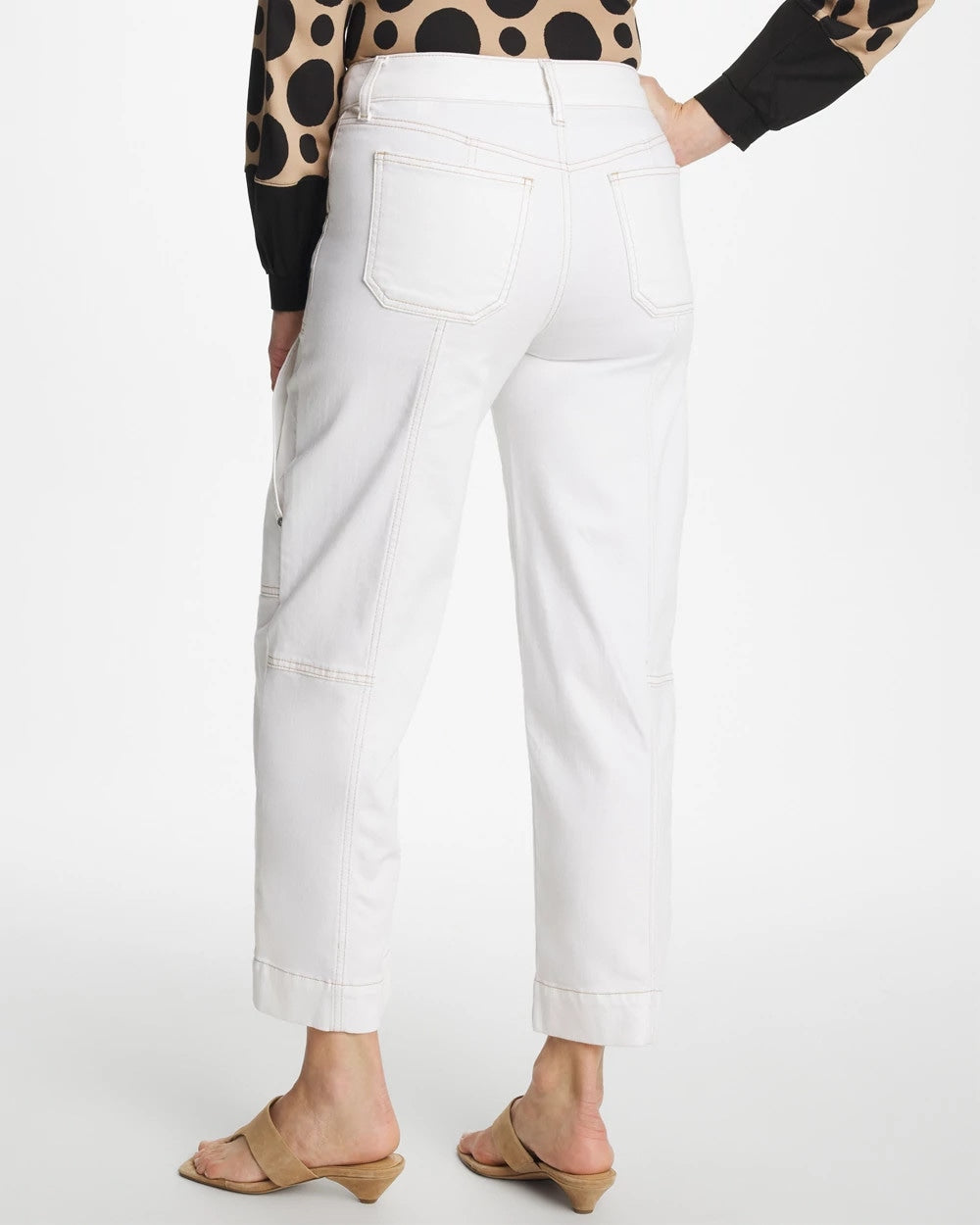 Chico's Essential - Utility Wide Pull-On Crop Jeans Alabaster