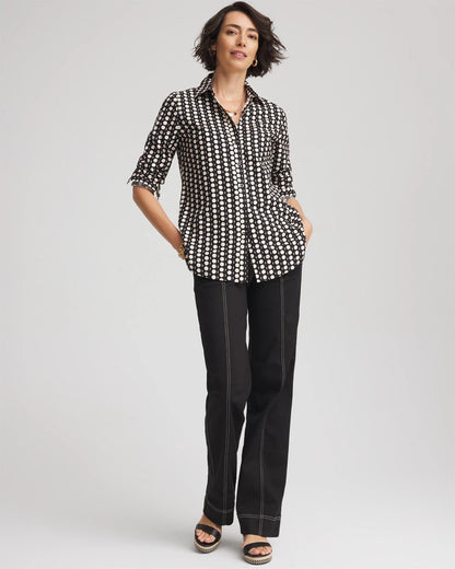 Chico's Great Value - Pull-On Wide-Leg Jeans Black