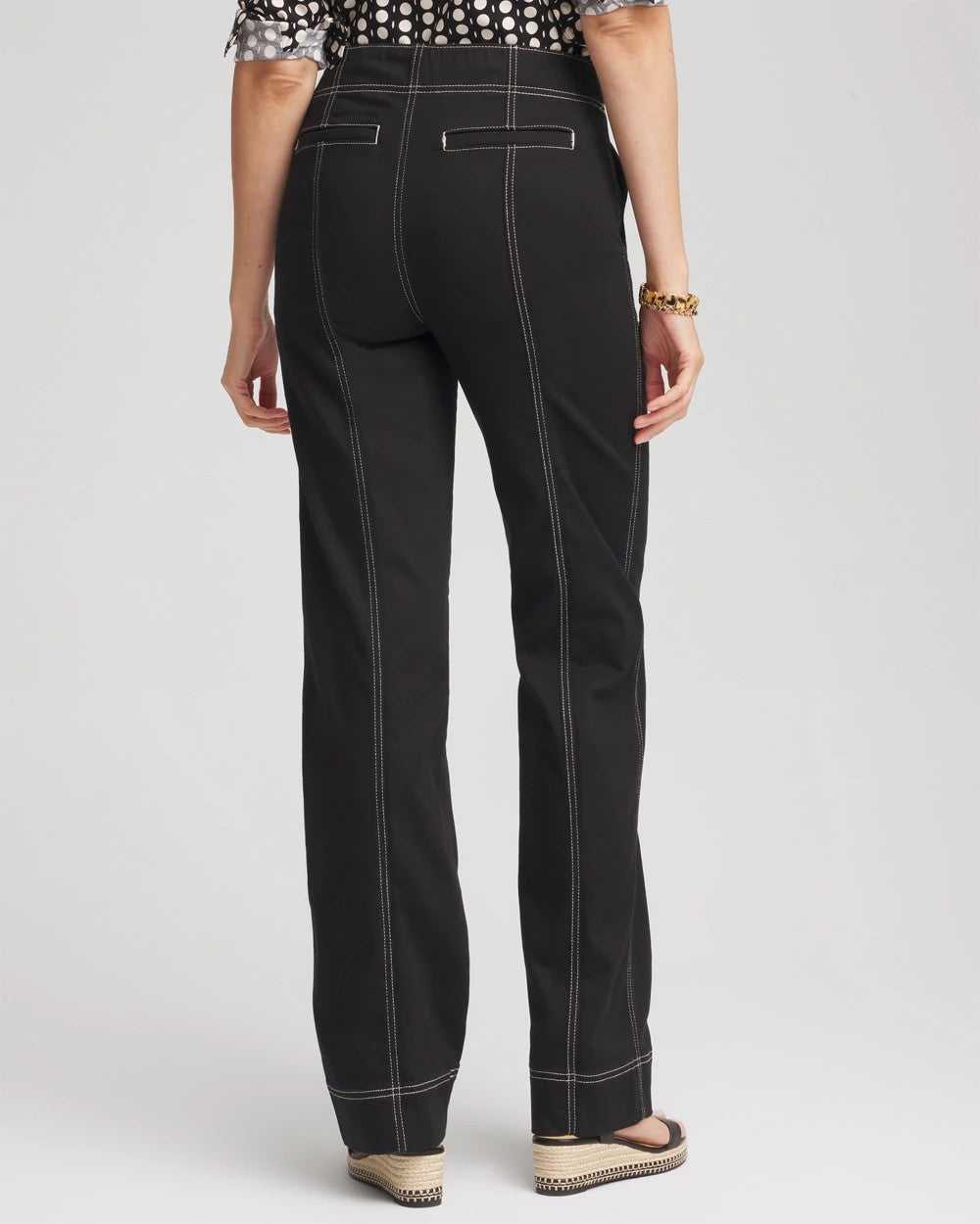 Chico's Great Value - Pull-On Wide-Leg Jeans Black