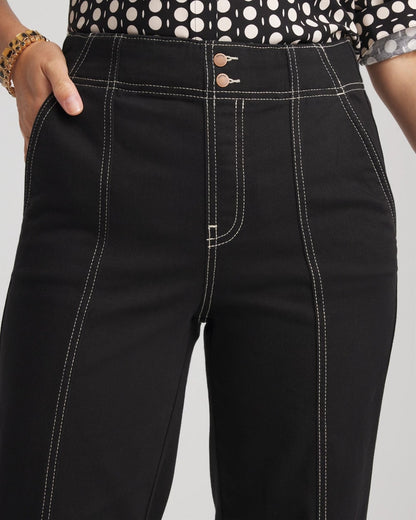 Chico's Great Value - Pull-On Wide-Leg Jeans Black