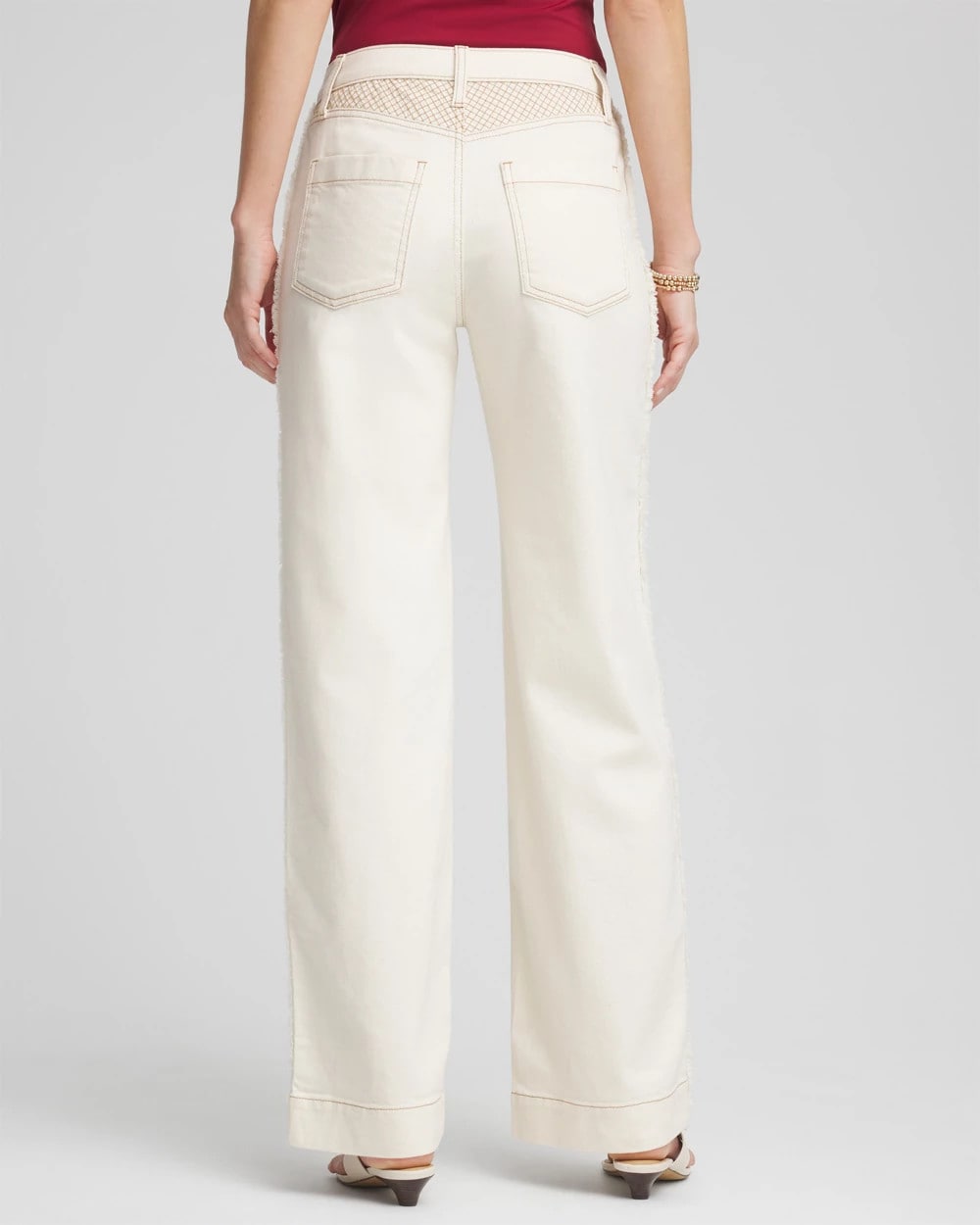 Chico's Best Price - Sea Salt High-Rise Frayed Jeans Natural Seeded