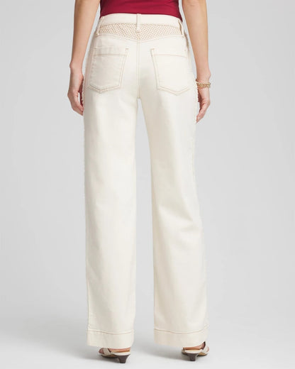Chico's Best Price - Sea Salt High-Rise Frayed Jeans Natural Seeded