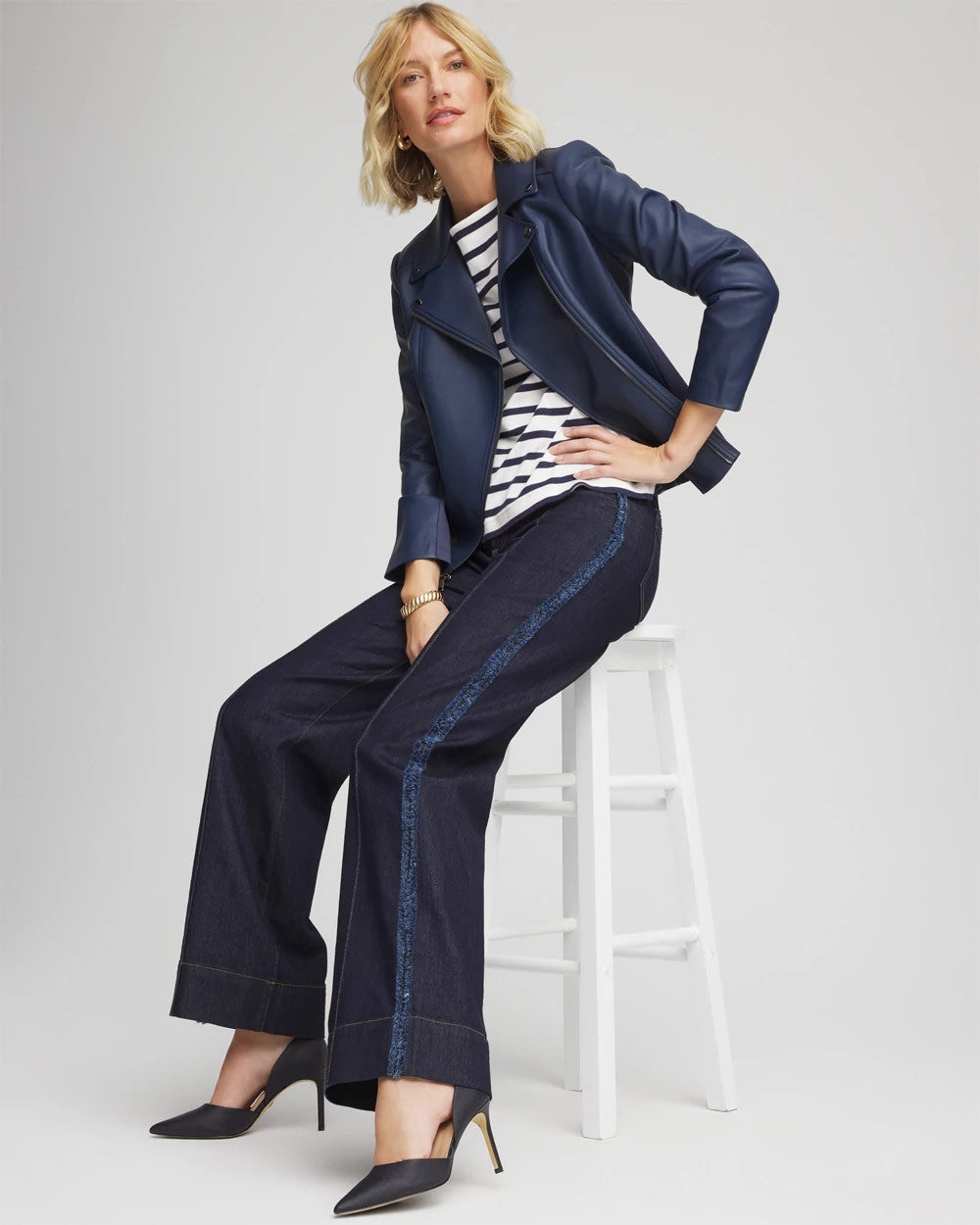 Chico's Deals - Frayed High-Rise Wide-Leg Jeans Cedar Rinse