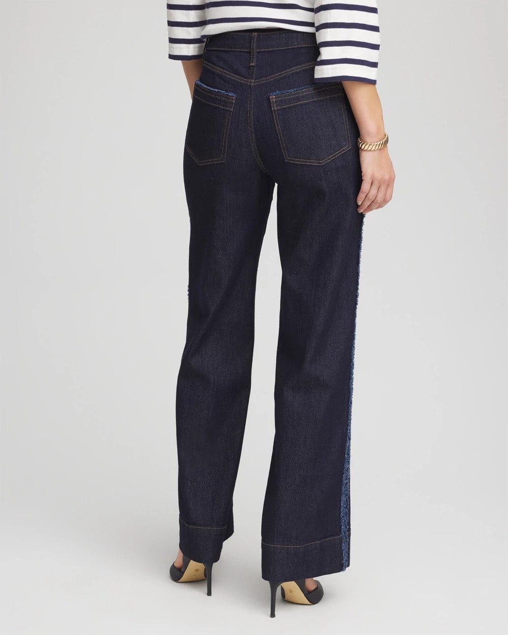 Chico's Deals - Frayed High-Rise Wide-Leg Jeans Cedar Rinse