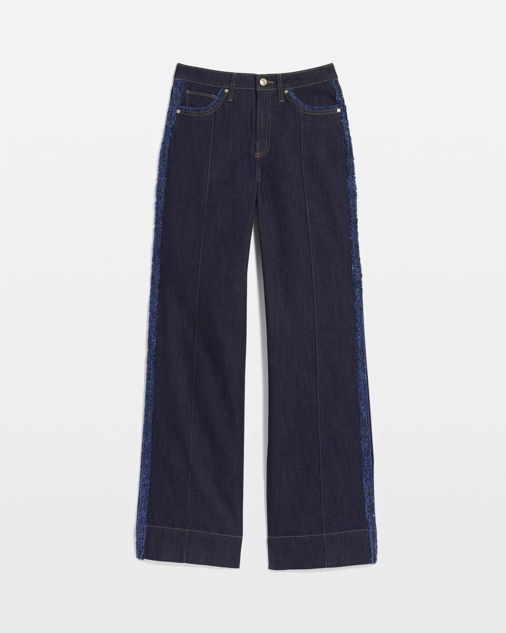Chico's Deals - Frayed High-Rise Wide-Leg Jeans Cedar Rinse