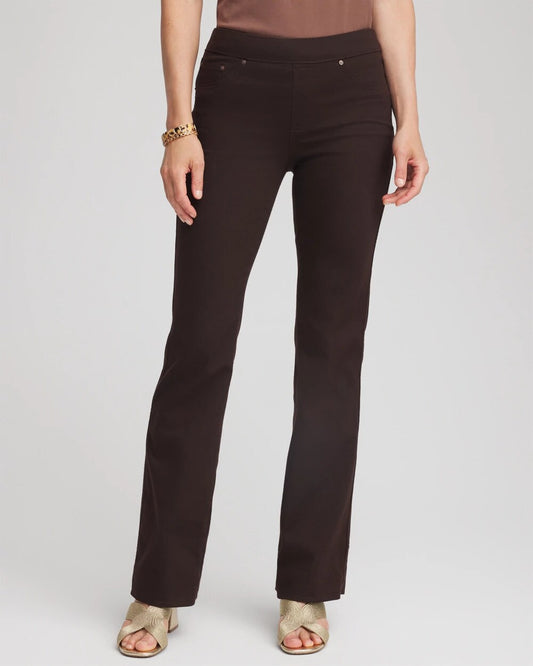 Chico's Essential - Pull-On Slim Bootcut Jeggings Cocoa Bean