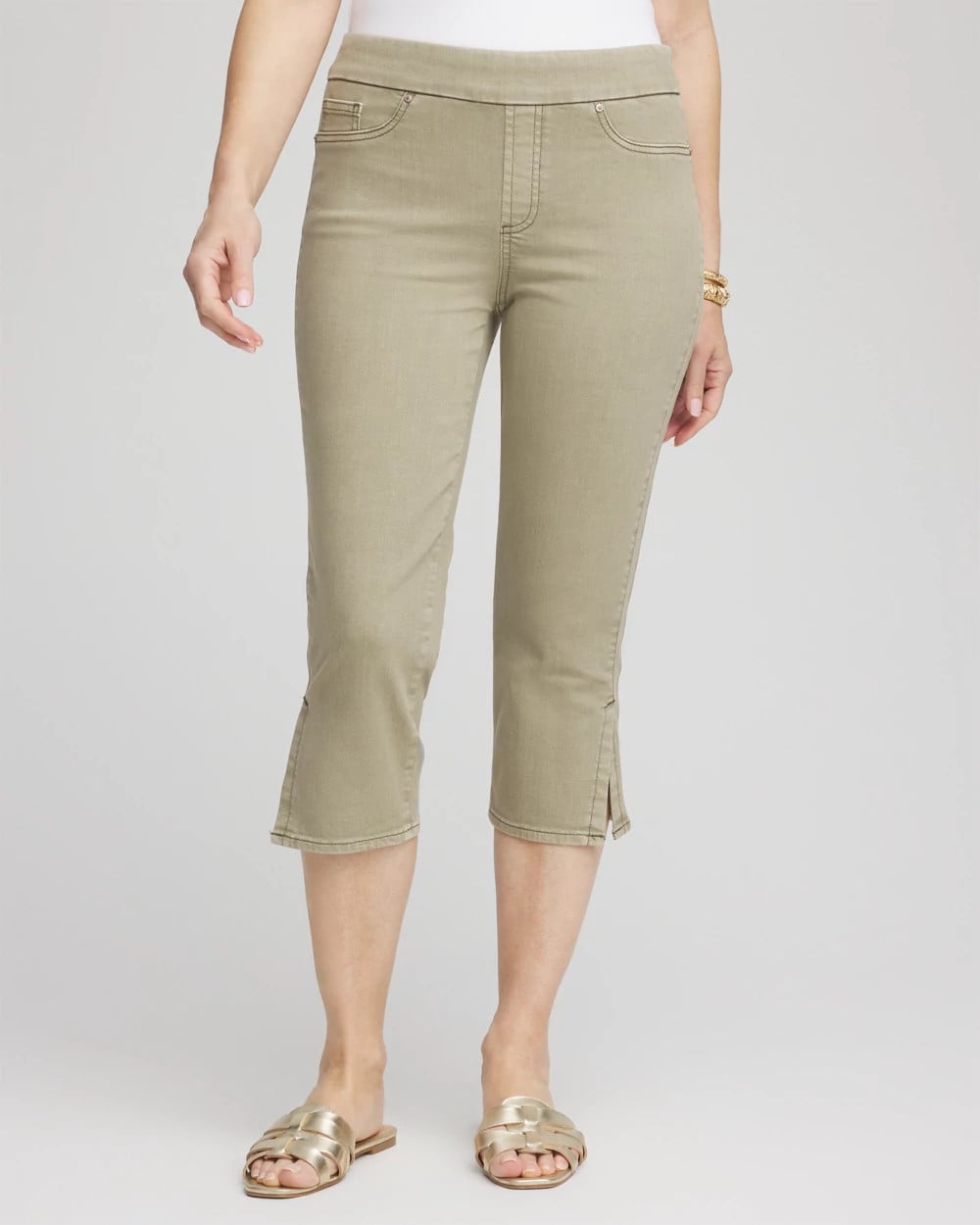 Chico's Customer Favorite - 19" Pull-on Capri Jeans Washed Sage