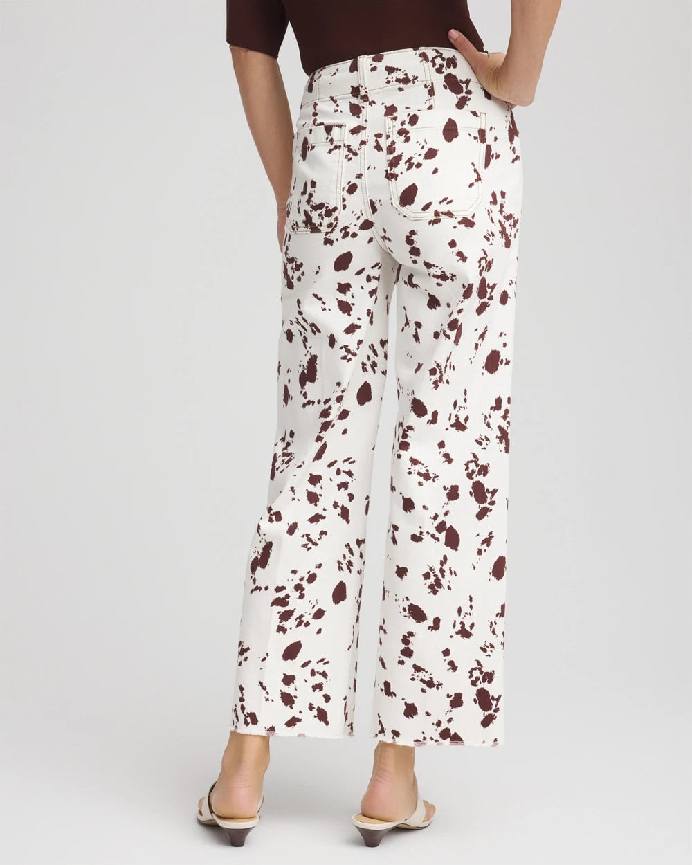 Chico's Trending - Pampas Pony Pull on Wide Crop Ecru