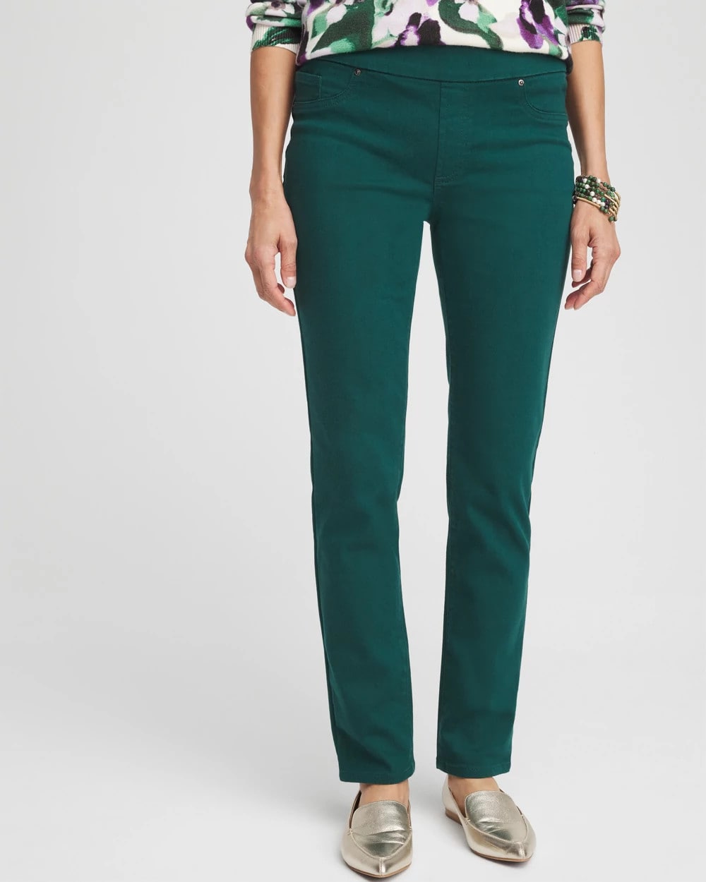 Chico's Premium - Denim Pull-On Jeggings Enchanted Forest