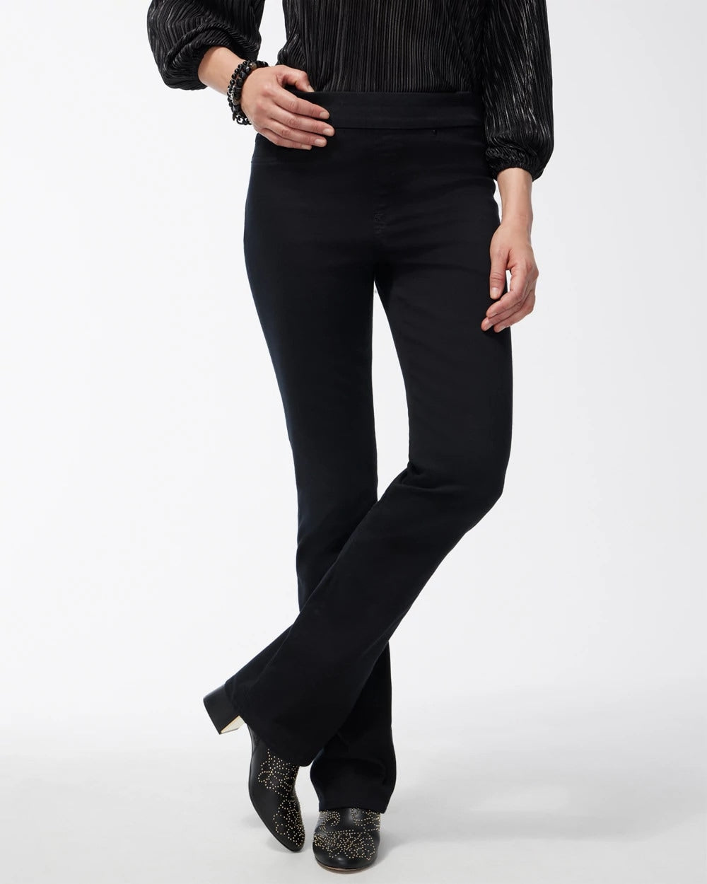 Chico's Hot Sale - Black Pull-on Bootcut Jeggings Black