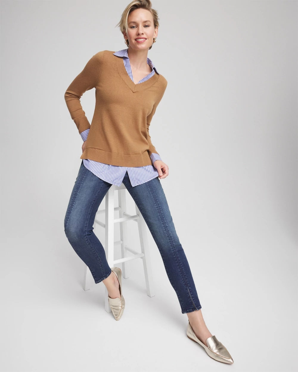 Chico's Trusted - Pull-On Slim Ankle Jeggings Estero Indigo