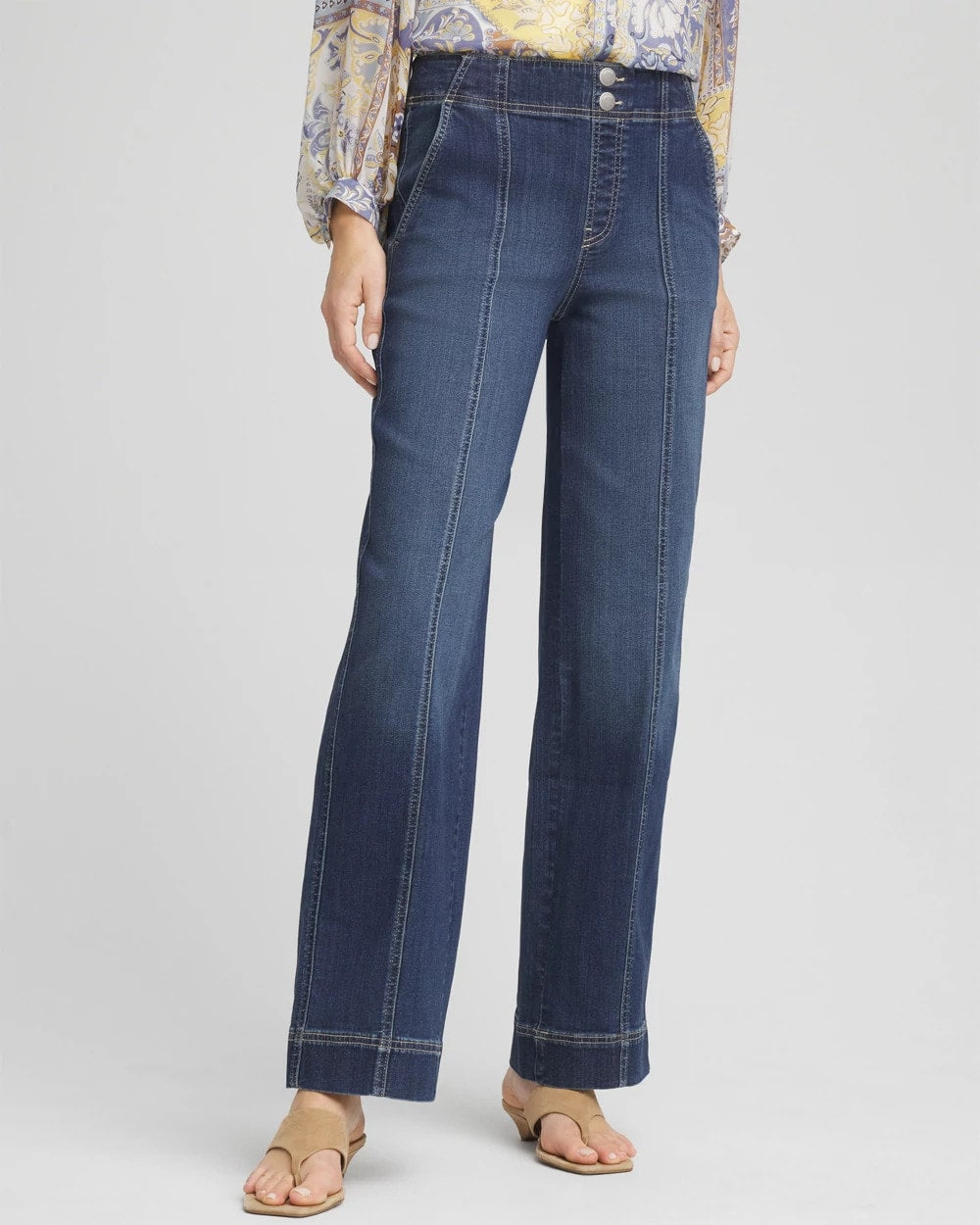 Chico's Value - Pull-On Wide-Leg Jeans Alora Indigo