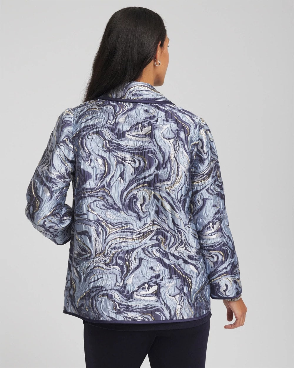 Chico's New - Travelers™ Jacquard Swirl Jacket Travelers India Ink