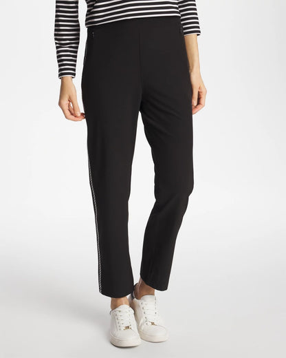 Chico's Signature - Zenergy® UPF Lattice-Trim Ankle Pants Black