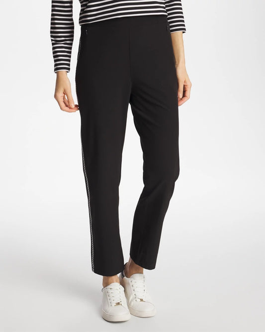 Chico's Signature - Zenergy® UPF Lattice-Trim Ankle Pants Black