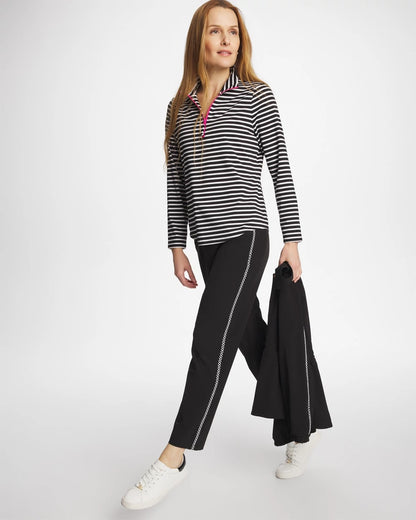 Chico's Signature - Zenergy® UPF Lattice-Trim Ankle Pants Black