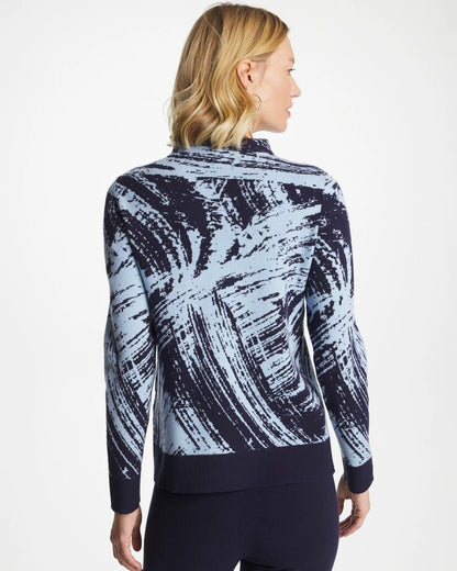 Chico's Featured - Zenergy® Luxe Sketch Funnelneck Top Crystal Topaz