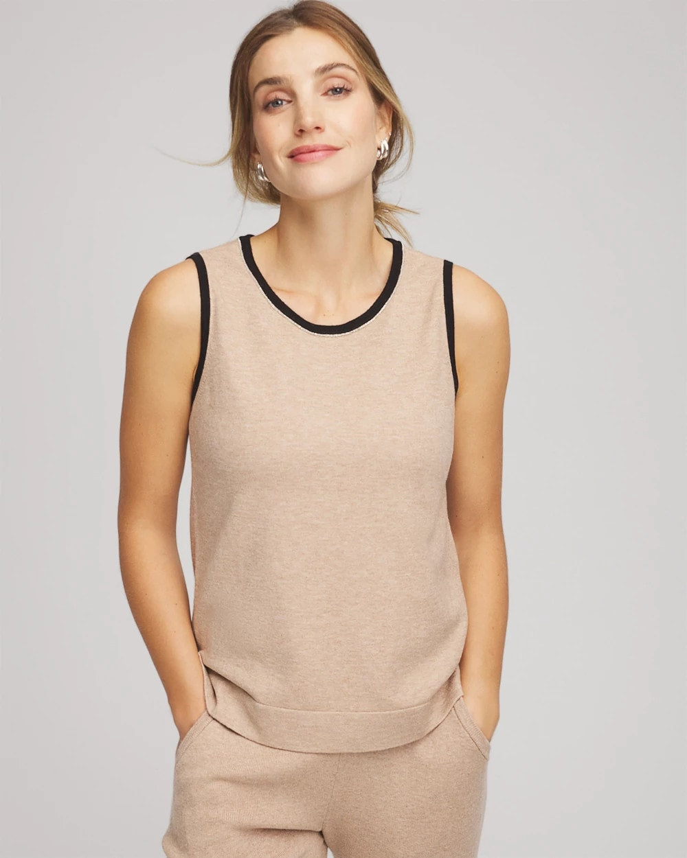 Chico's New - Zenergy® Luxe Cashmere-Blend Tank Champagne Fizz