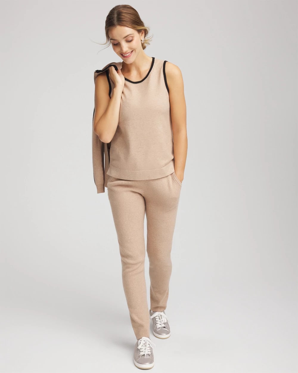 Chico's New - Zenergy® Luxe Cashmere-Blend Tank Champagne Fizz