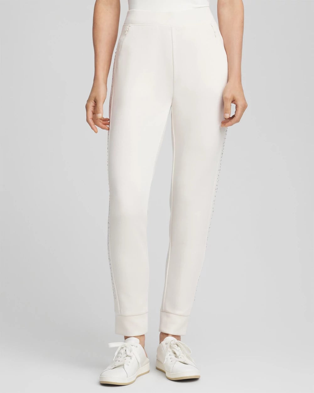 Chico's Value - Zenergy® Rhinestone Joggers English Cream
