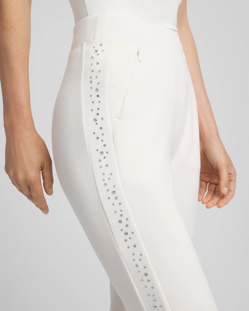 Chico's Value - Zenergy® Rhinestone Joggers English Cream