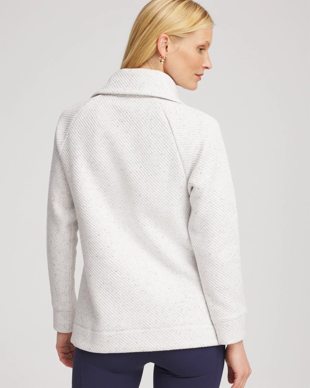 Chico's Popular - Zenergy® Textured Rib Tunic Light Heather Gray