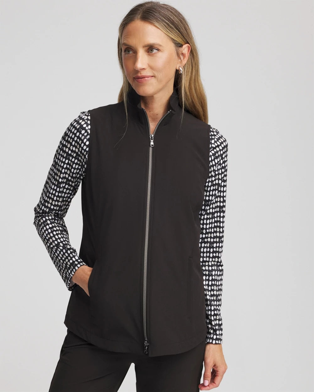 Chico's Latest - Zenergy® UPF Front-Zip Travel Vest Black