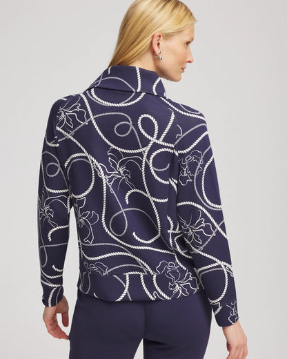Chico's New - Zenergy® Soft Melody Half-Zip Top Passport Blue
