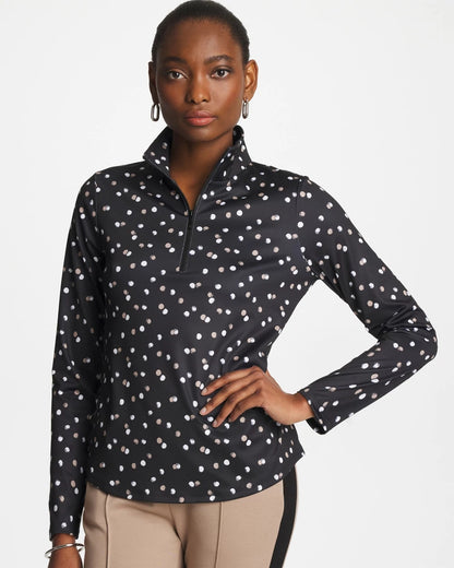 Chico's Signature - Zenergy® UPF Spotted Half Zip Studio Taupe
