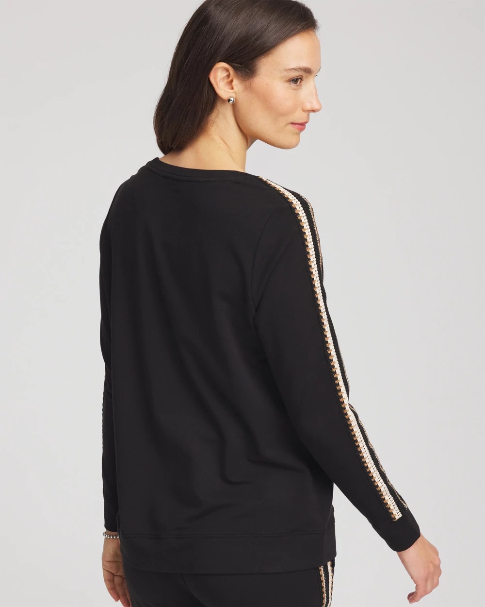 Chico's Deals - Zenergy® Lattice-Trim Pullover Top Black
