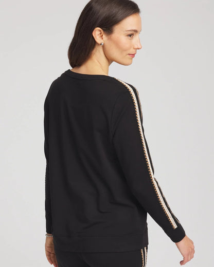 Chico's Deals - Zenergy® Lattice-Trim Pullover Top Black