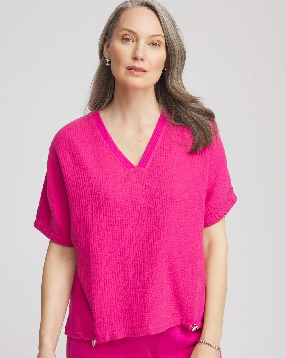Chico's Smart Buy - Zenergy® Gauze Lounge Shirt Crushed Berries