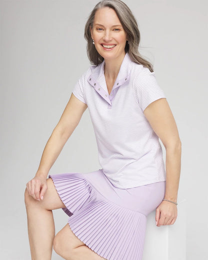 Chico's Best Seller - Zenergy® Striped UPF Short-Sleeve Top Violet Aura
