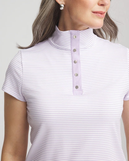 Chico's Best Seller - Zenergy® Striped UPF Short-Sleeve Top Violet Aura