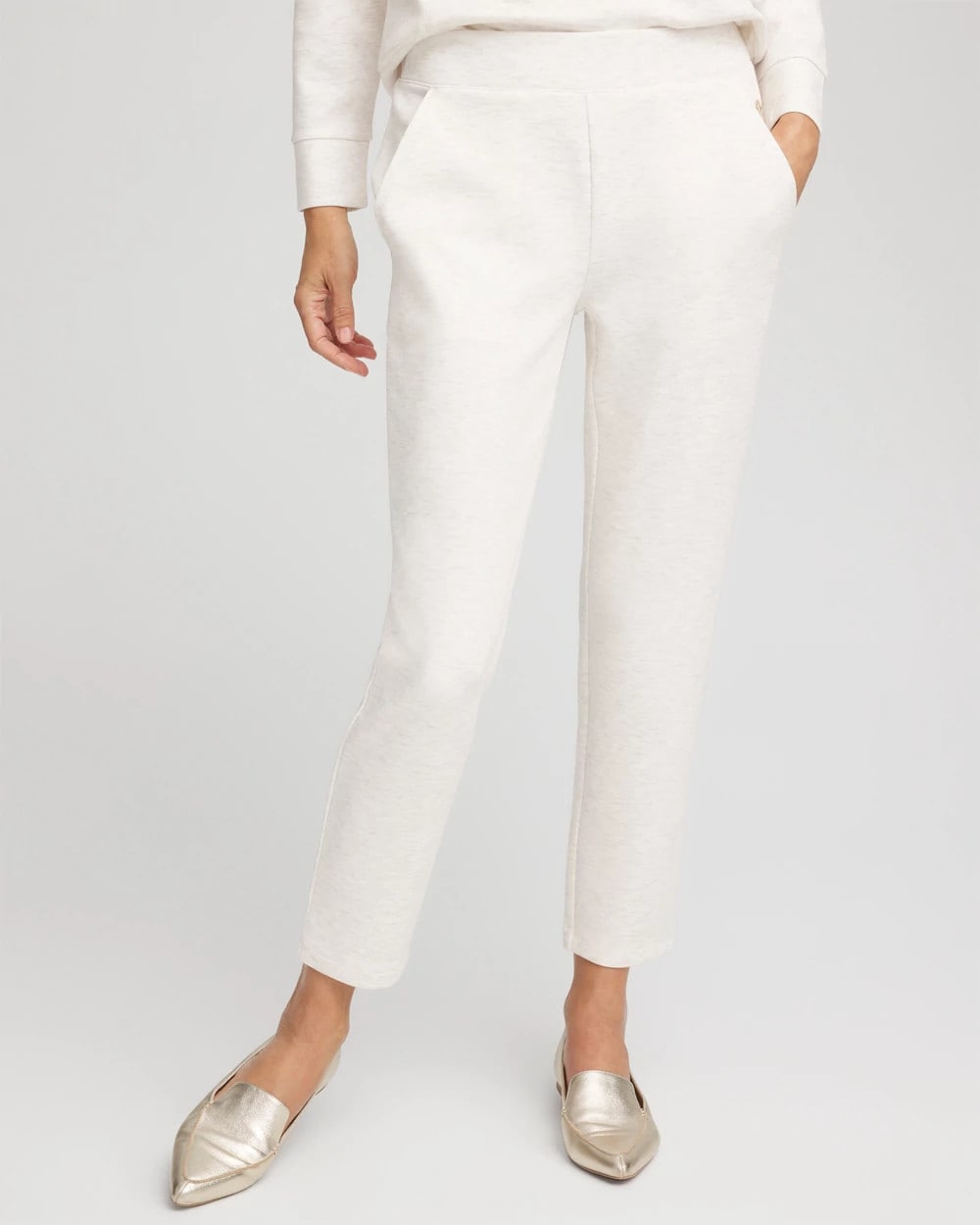 Chico's Great Value - Zenergy® Heathered Ankle Pants Ecru