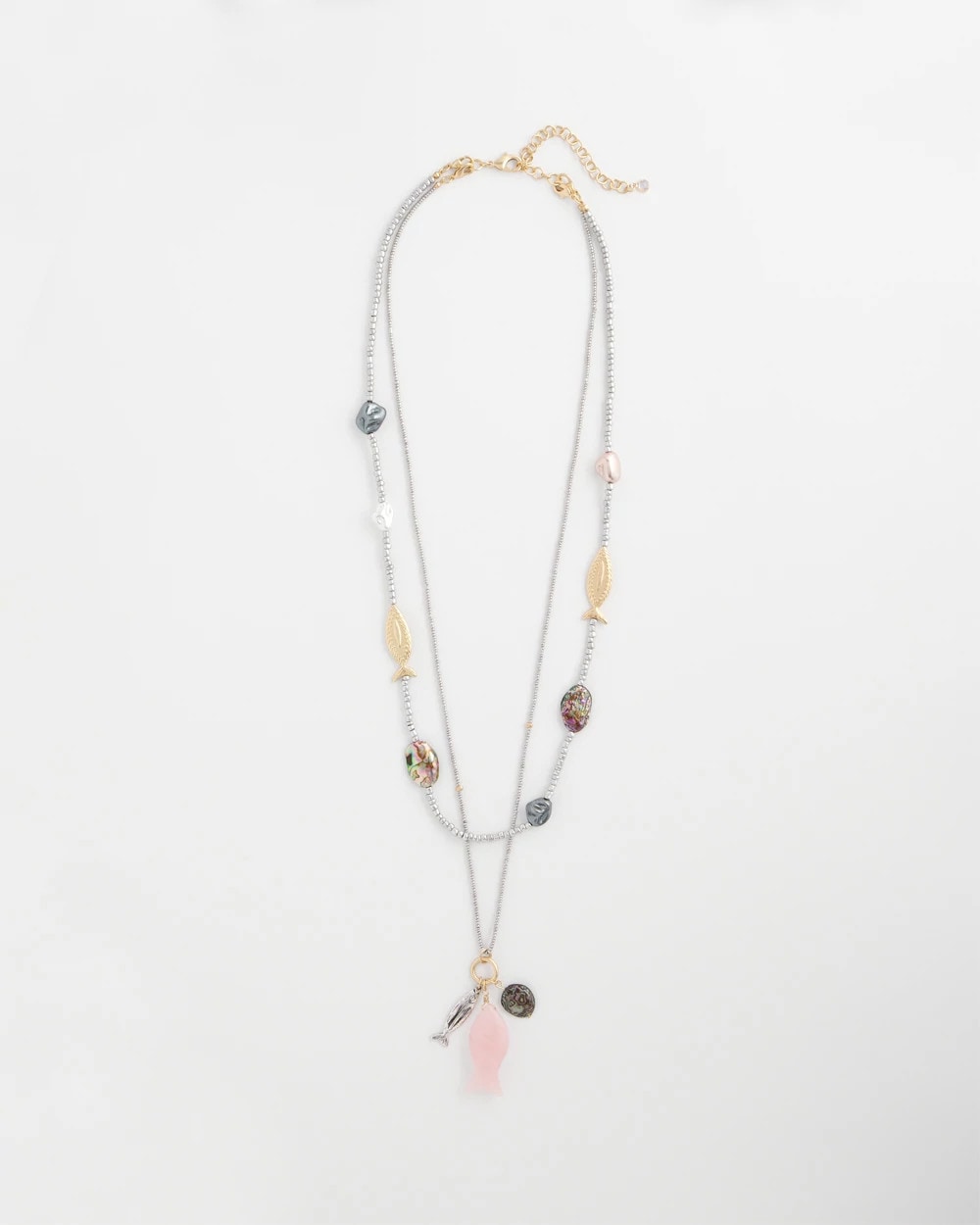 Chico's Customer Favorite - Chico's Originals White Jade Ocean Necklace Silver