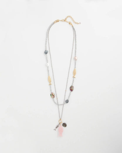Chico's Customer Favorite - Chico's Originals White Jade Ocean Necklace Silver