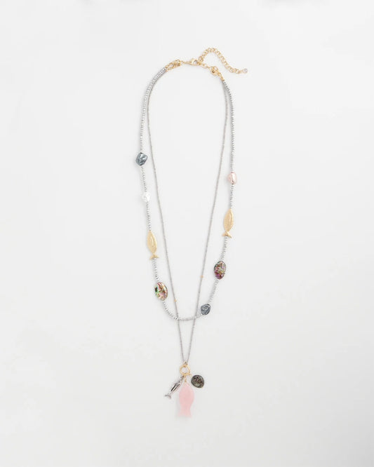 Chico's Customer Favorite - Chico's Originals White Jade Ocean Necklace Silver