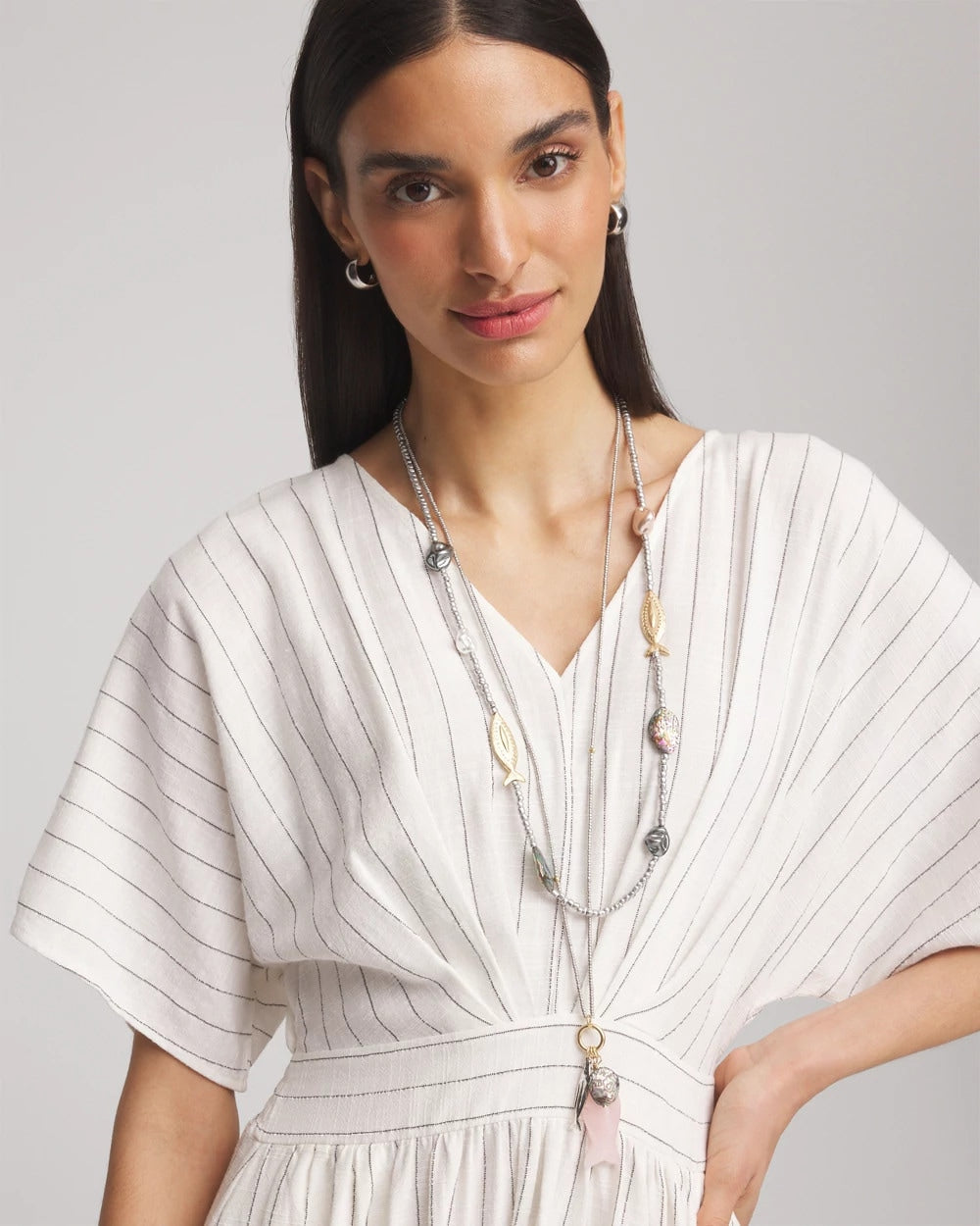 Chico's Customer Favorite - Chico's Originals White Jade Ocean Necklace Silver