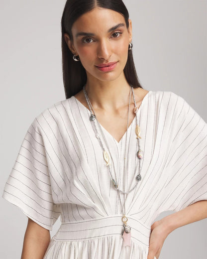 Chico's Customer Favorite - Chico's Originals White Jade Ocean Necklace Silver