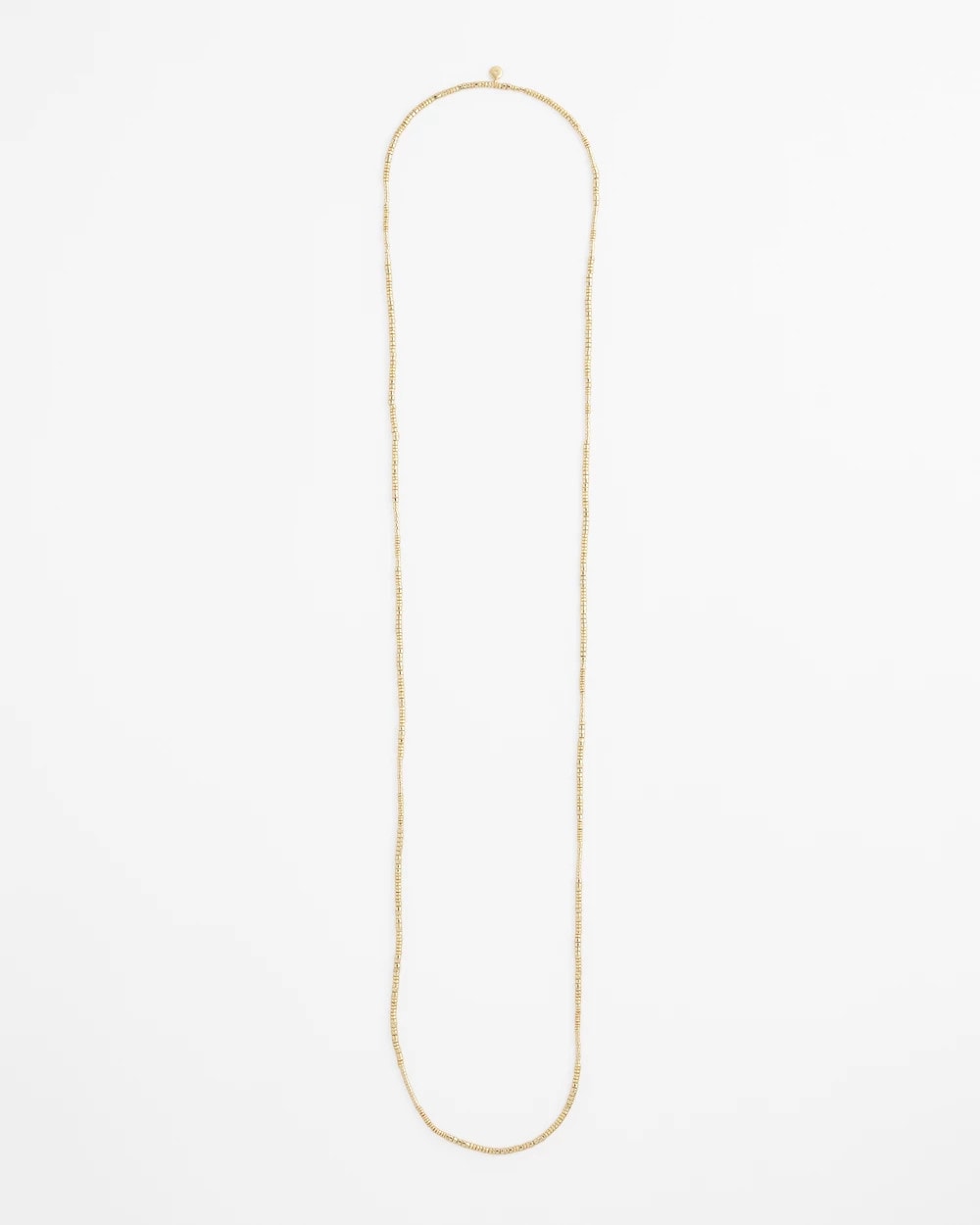 Chico's Popular - Long Goldtone Seed Bead Necklace Gold