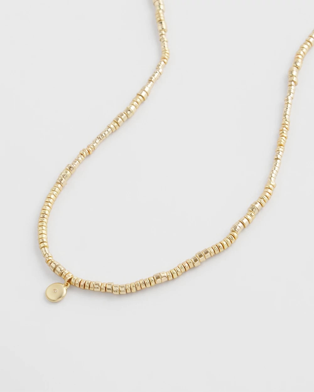 Chico's Popular - Long Goldtone Seed Bead Necklace Gold