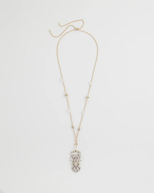 Chico's Discount - Adjustable Opalescent Pendant Necklace Pink