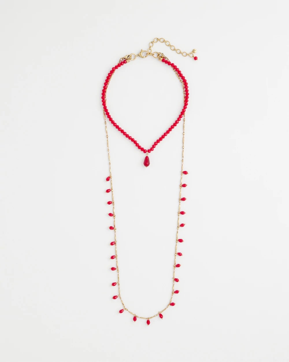 Chico's Discount - Convertible Red Necklace Red