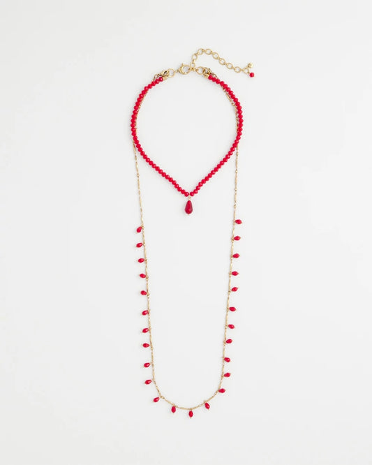 Chico's Discount - Convertible Red Necklace Red