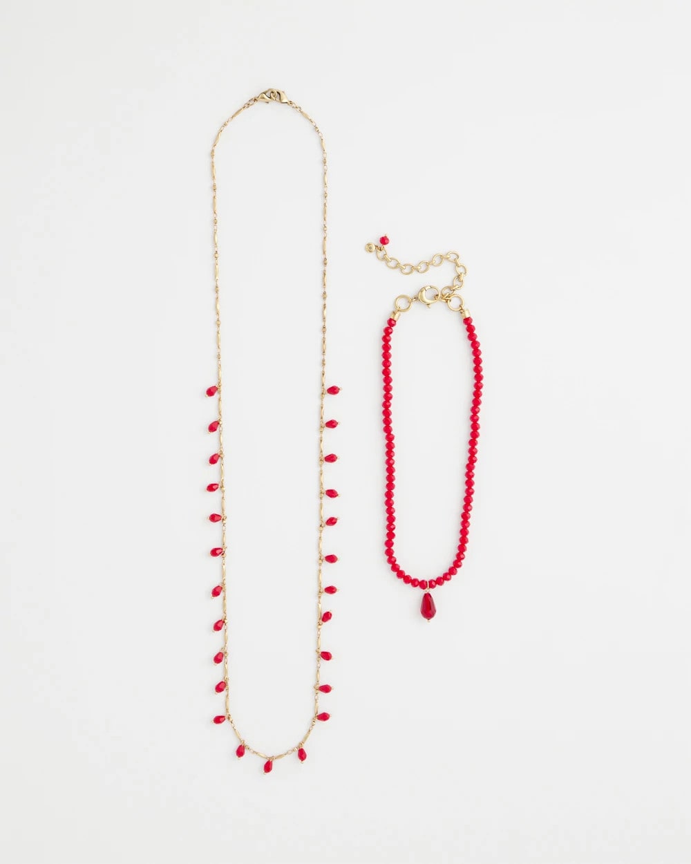 Chico's Discount - Convertible Red Necklace Red