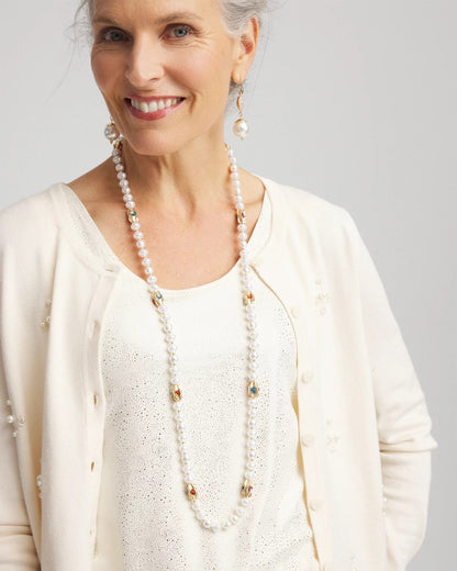 Chico's Recommended - Goldtone Faux Pearl Single-Strand Necklace Pearl