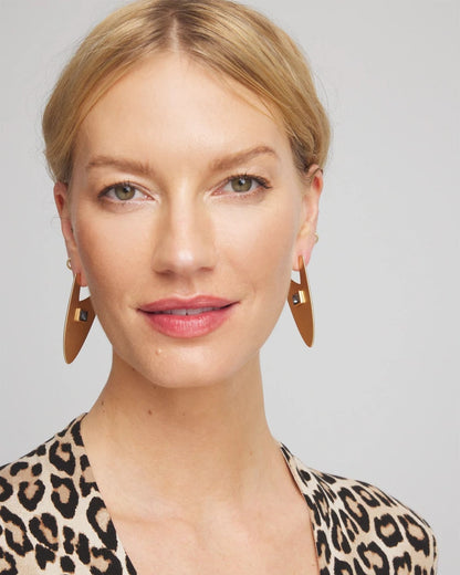 Chico's Smart Buy - Gold Triangle Linear Earrings Gold