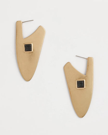 Chico's Smart Buy - Gold Triangle Linear Earrings Gold