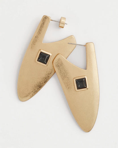 Chico's Smart Buy - Gold Triangle Linear Earrings Gold